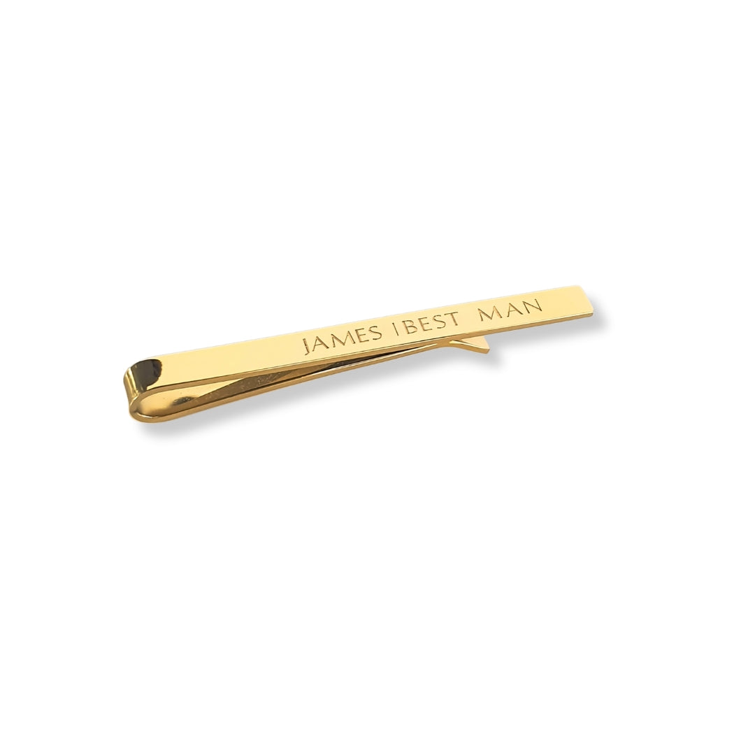 Personalised Tie Pin in Gold – Dylan Oaks